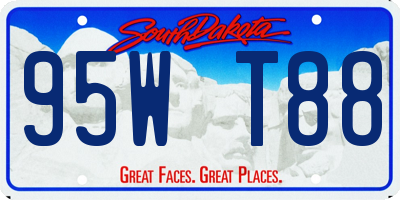 SD license plate 95WT88