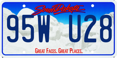 SD license plate 95WU28
