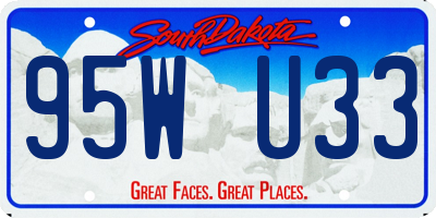 SD license plate 95WU33