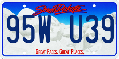 SD license plate 95WU39