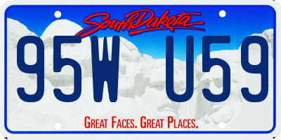 SD license plate 95WU59