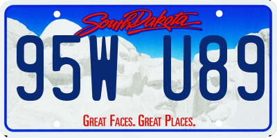 SD license plate 95WU89