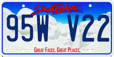 SD license plate 95WV22