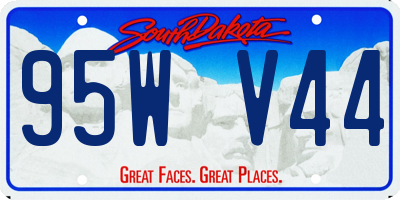 SD license plate 95WV44