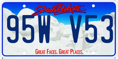 SD license plate 95WV53