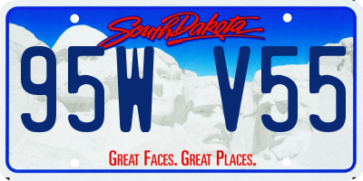 SD license plate 95WV55