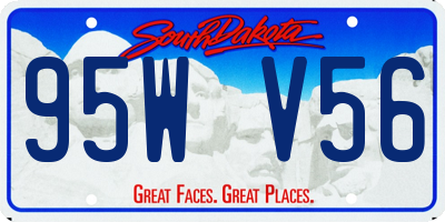 SD license plate 95WV56
