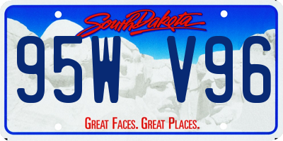 SD license plate 95WV96