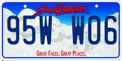 SD license plate 95WW06