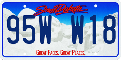 SD license plate 95WW18