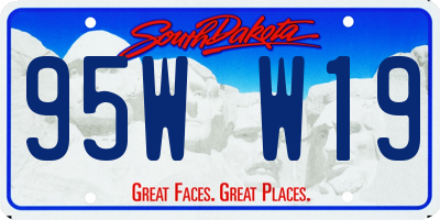 SD license plate 95WW19