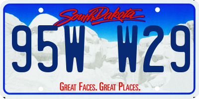 SD license plate 95WW29