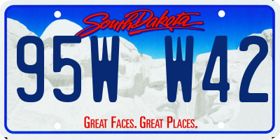 SD license plate 95WW42