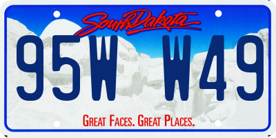 SD license plate 95WW49