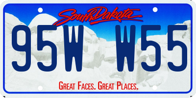 SD license plate 95WW55