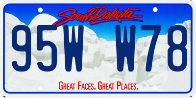SD license plate 95WW78