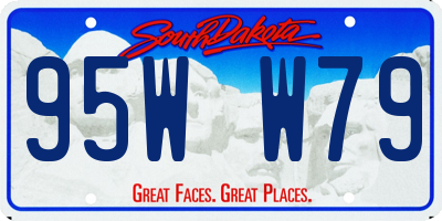 SD license plate 95WW79