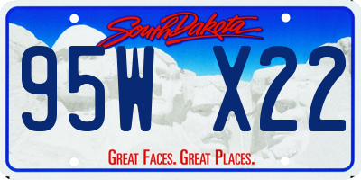 SD license plate 95WX22