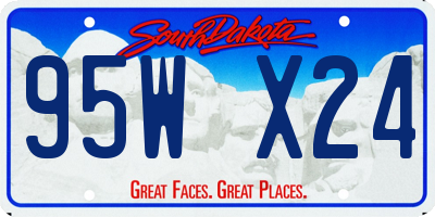 SD license plate 95WX24