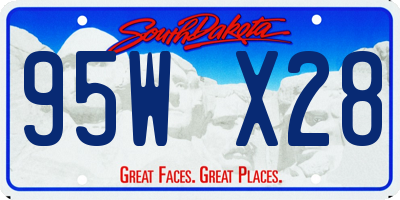SD license plate 95WX28