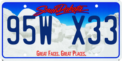SD license plate 95WX33