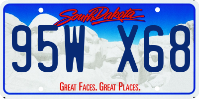 SD license plate 95WX68