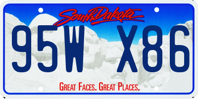 SD license plate 95WX86