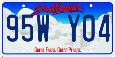 SD license plate 95WY04