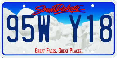 SD license plate 95WY18