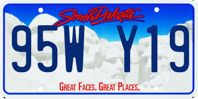 SD license plate 95WY19