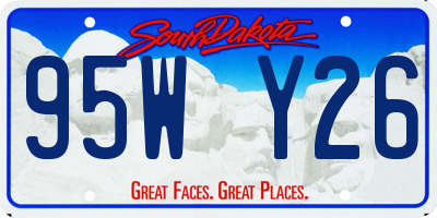 SD license plate 95WY26