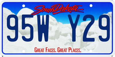 SD license plate 95WY29