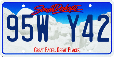 SD license plate 95WY42