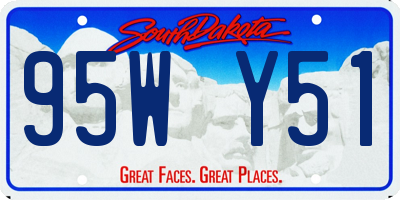 SD license plate 95WY51