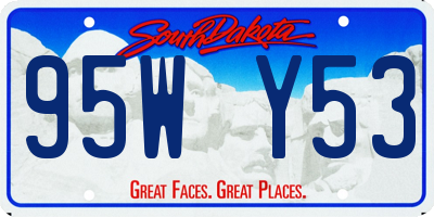 SD license plate 95WY53