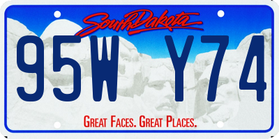 SD license plate 95WY74