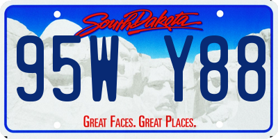 SD license plate 95WY88