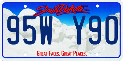 SD license plate 95WY90