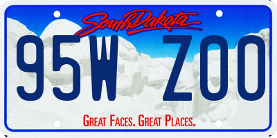SD license plate 95WZ00