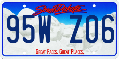 SD license plate 95WZ06