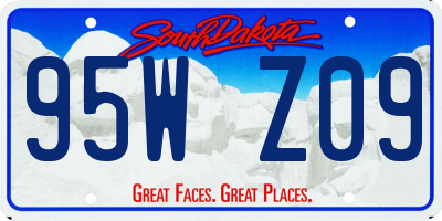 SD license plate 95WZ09