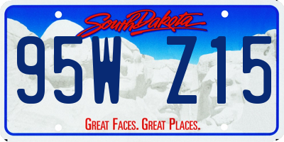 SD license plate 95WZ15