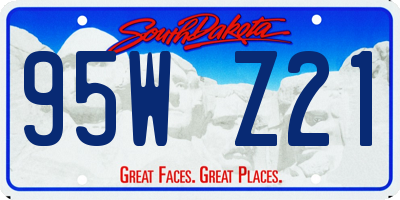 SD license plate 95WZ21