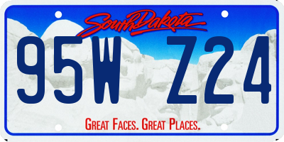 SD license plate 95WZ24