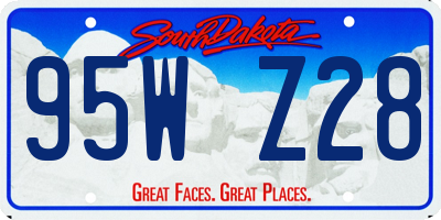 SD license plate 95WZ28