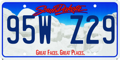 SD license plate 95WZ29