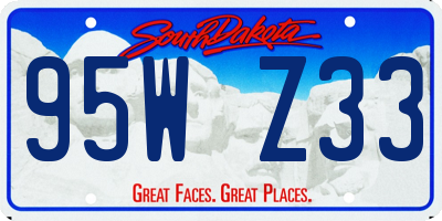 SD license plate 95WZ33