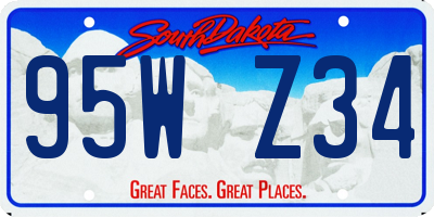 SD license plate 95WZ34