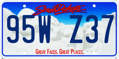 SD license plate 95WZ37