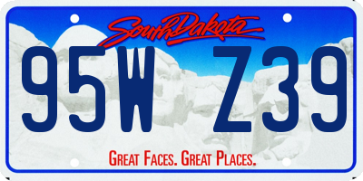 SD license plate 95WZ39